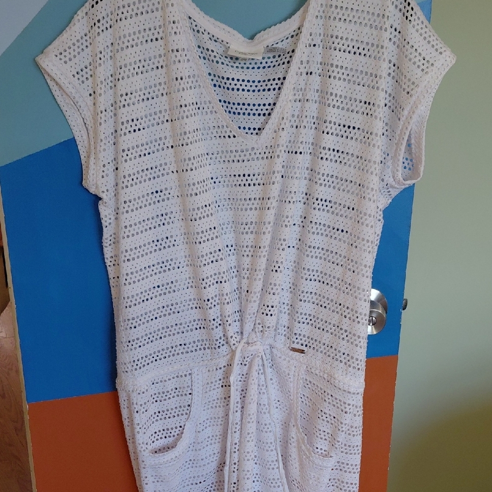 Calvin Klein Collection White Crochet Swim Coverup - Picture 9 of 9